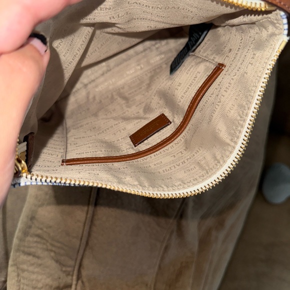 NWOT Ralph Lauren Floral Leather Crossbody Bag - Picture 4 of 5